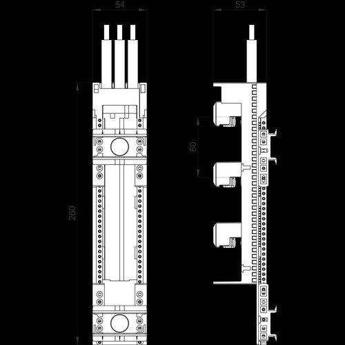 8US12616MT10 Siemens Geräteadapter S2, 80A, DIREKTA AWG4 25 mm2 150mm 150° Län Produktbild Additional View 1 L