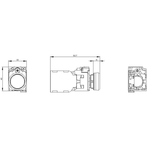 3SU11000AB103FA0 Siemens Drucktaster, 22mm, rund, Kunststoff, schwarz, Druckk Produktbild Additional View 2 L