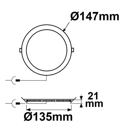 115457 Isoled LED Downlight, 9W, rund, ultraflach, blendungsreduziert, weiß, w Produktbild Additional View 1 L