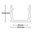 115541 Isoled LED Aufbauprofil SURF10 Aluminium weiß RAL 9010, 300cm Produktbild Additional View 1 S