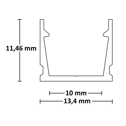 115541 Isoled LED Aufbauprofil SURF10 Aluminium weiß RAL 9010, 300cm Produktbild Additional View 1 L