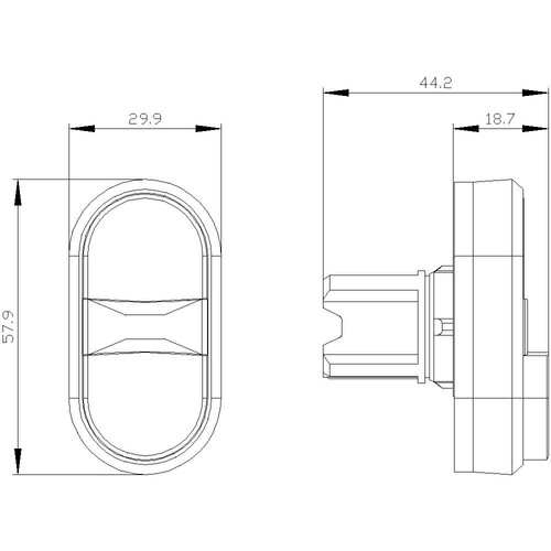 3SU1000-3BB42-0AK0 Siemens Doppeldrucktaster, 22mm, rund, Kunststo Produktbild Additional View 1 L