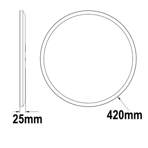 115890 Isoled LED Deckenleuchte Slim420 rund, IP44, 24W, schwarz, Up&Down Produktbild Additional View 1 L