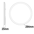 115888 Isoled LED Deckenleuchte Slim300 rund, IP44, 18W, schwarz, Up&Down Produktbild Additional View 1 S