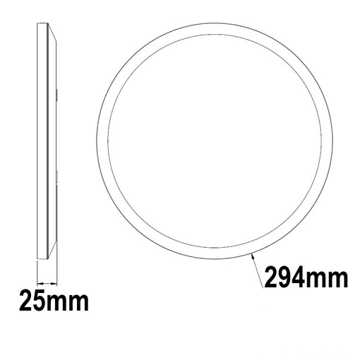 115888 Isoled LED Deckenleuchte Slim300 rund, IP44, 18W, schwarz, Up&Down Produktbild Additional View 1 L