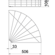 6002382 Obo GRB 90 150 G Gitterrinnenbogen 90° 105x500 Stahl gal Produktbild Additional View 1 S