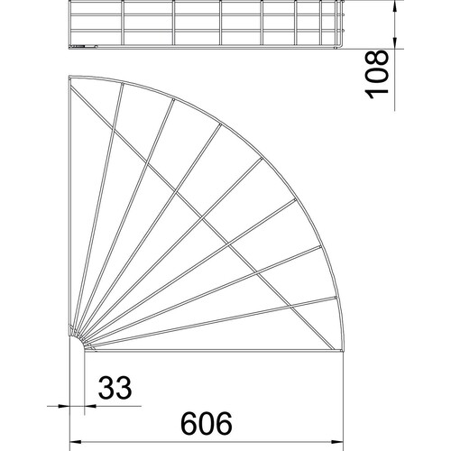 6002384 Obo GRB 90 160 G Gitterrinnenbogen 90° 105x600 Stahl gal Produktbild Additional View 1 L