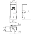 6015322 Obo SHU M12 FS Seitenhalter universal 75x36x2 Stahl bandverzinkt Produktbild Additional View 1 S