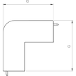 6021700 Obo WDK HA40110GR Außeneckhaube 40x110mm Polyvinylchlorid steingrau 7030 Produktbild Additional View 1 S