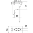 6065477 Obo AH 35 WS A2 Abstandhalter für Deckel Weitspannsysteme 35x30 Edels Produktbild Additional View 1 S