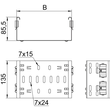 6065818 Obo FVM 840 DD Formteilverbinder mit Schnellverbindung 85x400 Stahl band Produktbild Additional View 1 S