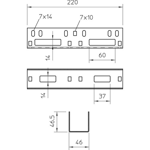 6066629 Obo VF AZK 50 A2 Längsverbinder Innenverbinder, für AZ-Kanal 45x45x220  Produktbild Additional View 1 L