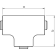 6182852 Obo WDK HT25025LGR T-Stückhaube 25x25mm Polyvinylchlorid lichtgrau 7035 Produktbild Additional View 1 S