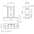 6348877 Obo KU 3 A4 Kopfplatte für US 3- Stiel 130x40x100 Edelstahl, rostfrei bl Produktbild Additional View 1 S