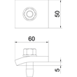 6355021 Obo KWH 5 FT Klemmwinkel mit Hakenschraube, h = 5 mm 60x50 Stahl tau Produktbild Additional View 1 S