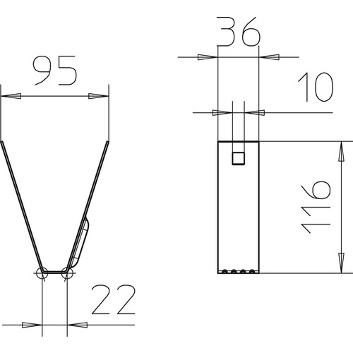 6357516 Obo TPB 100 A2 Trapezbefestigung 100x116 Edelstahl, rostfrei blank, nach Produktbild Additional View 1 L