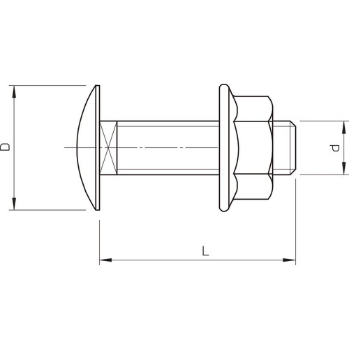 6406193 Obo FRSB 6x16 A4 Flachrundschraube mit Kombimutter M6x16 Produktbild Additional View 1 L