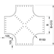 7004419 Obo RK 650 FS Kreuzung horizontal, runde Bauform 60x500 Stahl  Produktbild Additional View 1 S