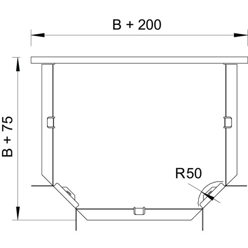 7003684 Obo RT 130 FS T-Abzweigstück horizontal,mit Winkelverbinder 110x300  Produktbild Additional View 1 L
