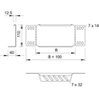 7107536 Obo RWEB 140 DD Reduzierwinkel/ Endabschluss für Kabelrinne 110x400 Sta Produktbild 1 S