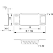 7107455 Obo RWEB 110 DD Reduzierwinkel/ Endabschluss für Kabelrinne 110x100 Sta Produktbild Additional View 1 S