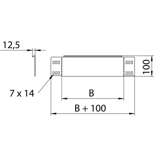 7111812 Obo RWEB 1060 FS Reduzierwinkel/ Endabschluss für begehbare Kabelrinne 1 Produktbild Additional View 1 L