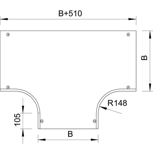 7128320 Obo DFT 600 FS Deckel T- Abzweigstück mit Drehriegeln, für RT 60 Produktbild Additional View 1 L