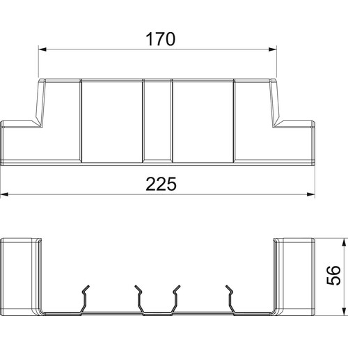 6113480 Obo GK-TR53165RW T-Stück Adapter für Rapid 45-2 165 225x62x56 Polycarbon Produktbild Additional View 1 L