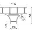 6225272 Obo LT 630 R3 A4 T-Stück für Kabelleiter 60x300 Edelstahl, rostfrei  Produktbild Additional View 1 S