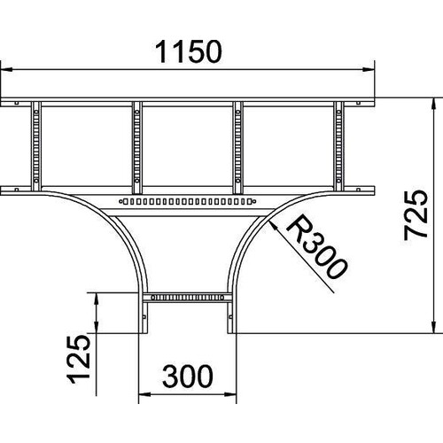 6225272 Obo LT 630 R3 A4 T-Stück für Kabelleiter 60x300 Edelstahl, rostfrei  Produktbild Additional View 1 L