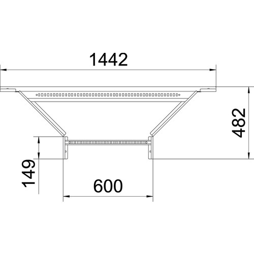 6225858 Obo LAA 660 R3 FS Anbau Abzweigstück für Kabelleiter 60x600 Sta Produktbild Additional View 1 L