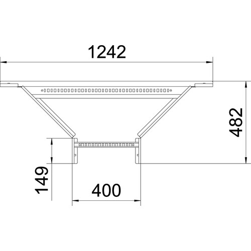 6225874 Obo LAA 640 R3 FT Anbau Abzweigstück für Kabelleiter 60x400 Sta Produktbild Additional View 1 L