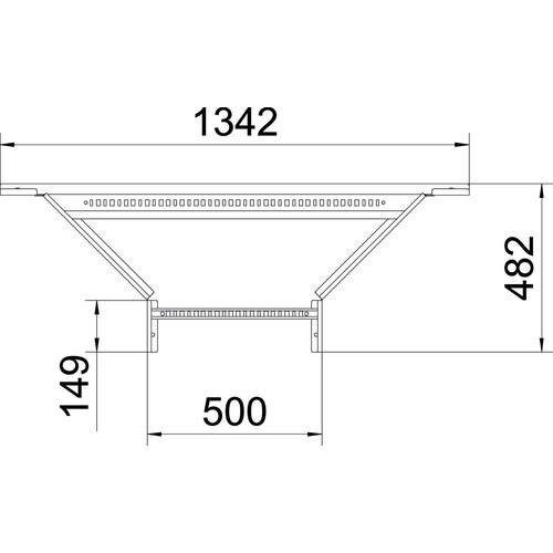 6225876 Obo LAA 650 R3 FT Anbau Abzweigstück für Kabelleiter 60x500 Sta Produktbild Additional View 1 L