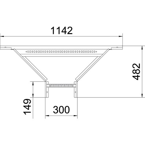 6225932 Obo LAA 1130 R3 FT Anbau Abzweigstück für Kabelleiter 110x300 St Produktbild Additional View 1 L