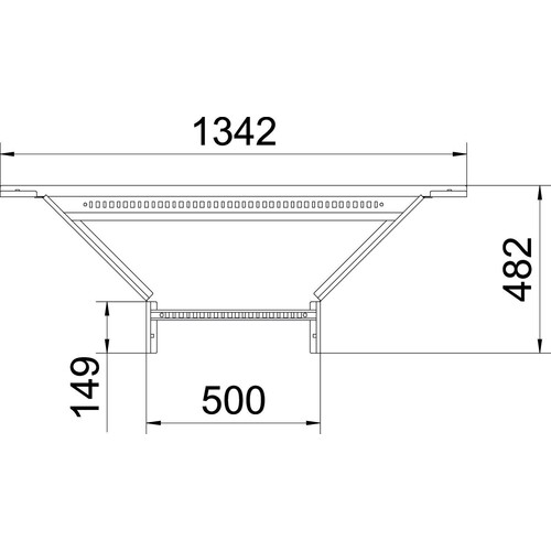 6225938 Obo LAA 1150 R3 FT Anbau Abzweigstück für Kabelleiter 110x500 St Produktbild Additional View 1 L