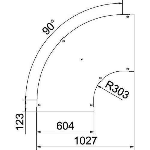 6225998 Obo LBD 90 600 R3 FS Deckel Bogen 90° mit Drehriegel B600 Stahl ban Produktbild Additional View 1 L