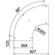 6226018 Obo LBD 90 500 R3 FT Deckel Bogen 90° mit Drehriegel B500 Stahl tau Produktbild Additional View 1 S