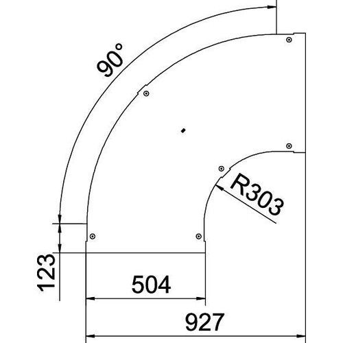 6226018 Obo LBD 90 500 R3 FT Deckel Bogen 90° mit Drehriegel B500 Stahl tau Produktbild Additional View 1 L