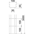 6000909 Obo SGR 55 100 A2 Schwere Gitterrinne SGR 55x100x3000 Edelstahl,  Produktbild Additional View 1 S