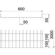 6000958 Obo SGR 55 600 A2 Schwere Gitterrinne SGR 55x600x3000 Edelstahl,  Produktbild Additional View 1 S