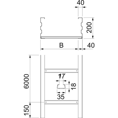 6232104 Obo WKL 2030 FT Weitspannkabelleiter 200x300x6000 Stahl Produktbild Additional View 1 L