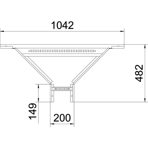 6225882 Obo LAA 620 R3 A2 Anbau- Abzweigstück für Kabelleiter 60x200 Ede Produktbild Additional View 1 L