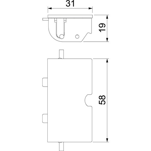 7368425 Obo SA UH2 Schnurauslass mit Öffnungskontur, UDHOME2 Produktbild Additional View 1 L