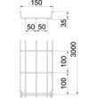 6000056 Obo GRM 35 150 A2 Gitterrinne GRM 35x150x3000 Edelstahl, rostfrei bla Produktbild Additional View 1 S