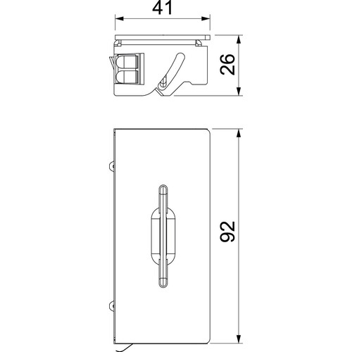 7368427 Obo SA UDHOME4/9 V Schnurauslass für UDHOME4 und UDHOME9 92,3x40x24mm Ed Produktbild Additional View 1 L