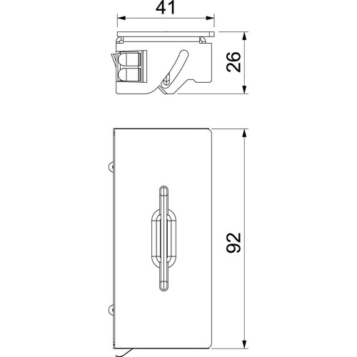 7368428 Obo SA UDHOME4/9 M Schnurauslass für UDHOME4 und UDHOME9 92,3x40x24mm Me Produktbild Additional View 1 L