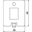 7368490 Obo DTP UH1 A Datentechnikplatte für UDHOME-ONE Typ A 38x46x1,5 Edelstah Produktbild Additional View 1 S