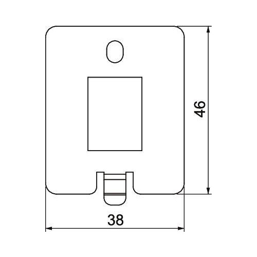 7368490 Obo DTP UH1 A Datentechnikplatte für UDHOME-ONE Typ A 38x46x1,5 Edelstah Produktbild Additional View 1 L