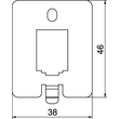 7368492 Obo DTP UH1 B Datentechnikplatte für UDHOME-ONE Typ B 38x46x1,5 Edelstah Produktbild Additional View 1 S