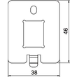 7368494 Obo DTP UH1 C Datentechnikplatte für UDHOME-ONE Typ C 38x46x1,5 Edelstah Produktbild Additional View 1 S